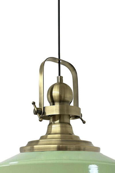 Yalpiz yashil Asil Yolg'iz Chandelier Eskirgan Boshi Retro Osilgan Chiroq Kafexona Zal Chandelierlari - 26