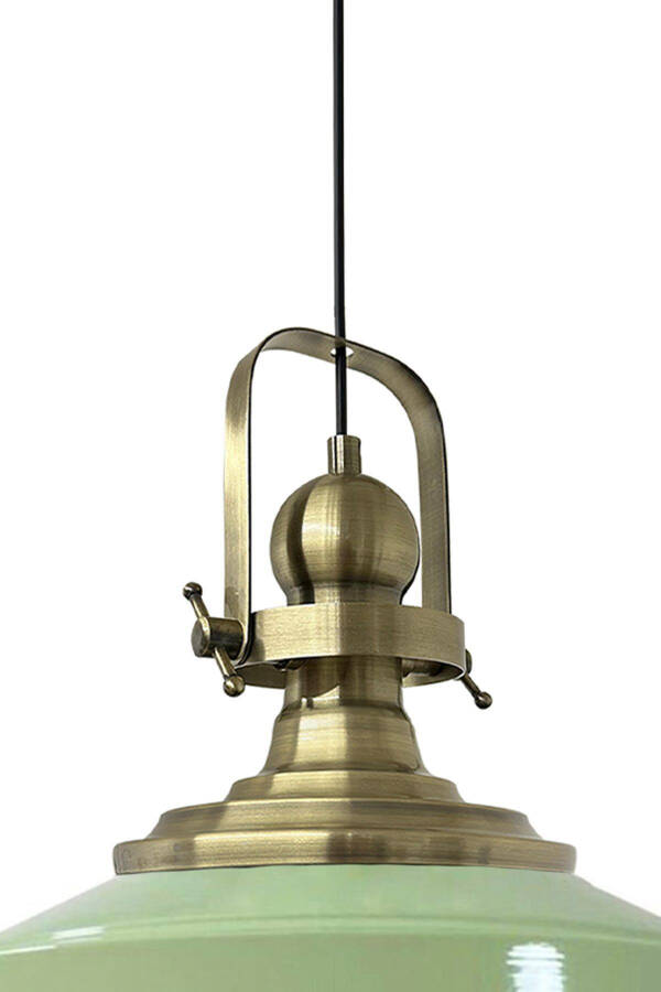 Yalpiz yashil Asil Yolg'iz Chandelier Eskirgan Boshi Retro Osilgan Chiroq Kafexona Zal Chandelierlari - 26