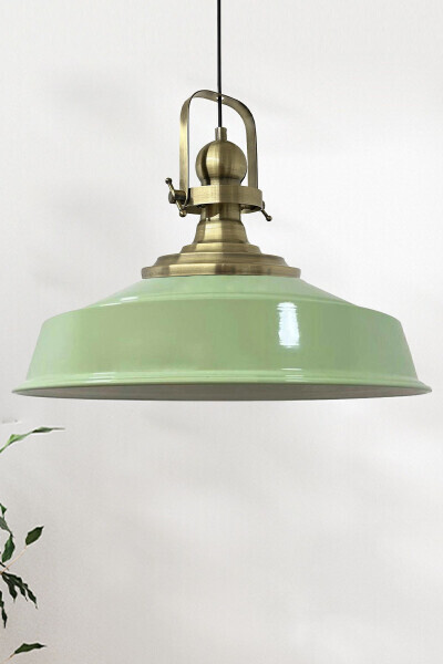 Yalpiz yashil Asil Yolg'iz Chandelier Eskirgan Boshi Retro Osilgan Chiroq Kafexona Zal Chandelierlari - 9