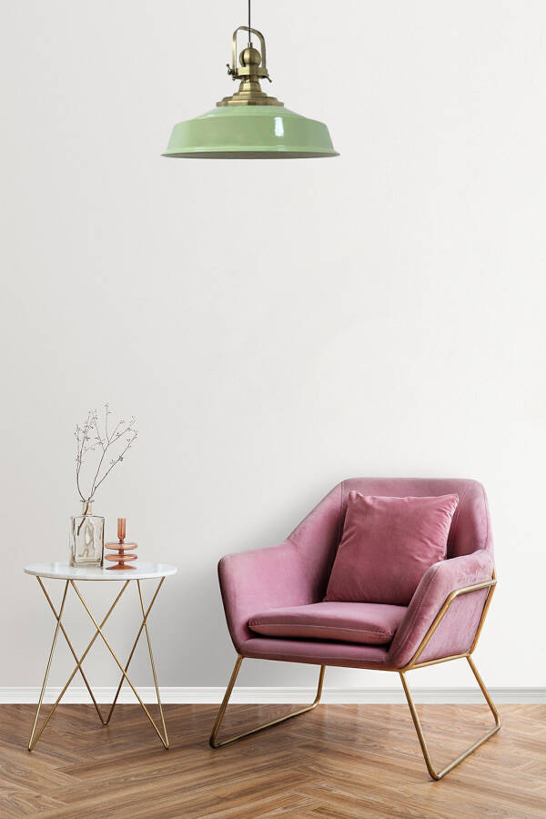 Yalpiz yashil Asil Yolg'iz Chandelier Eskirgan Boshi Retro Osilgan Chiroq Kafexona Zal Chandelierlari - 11