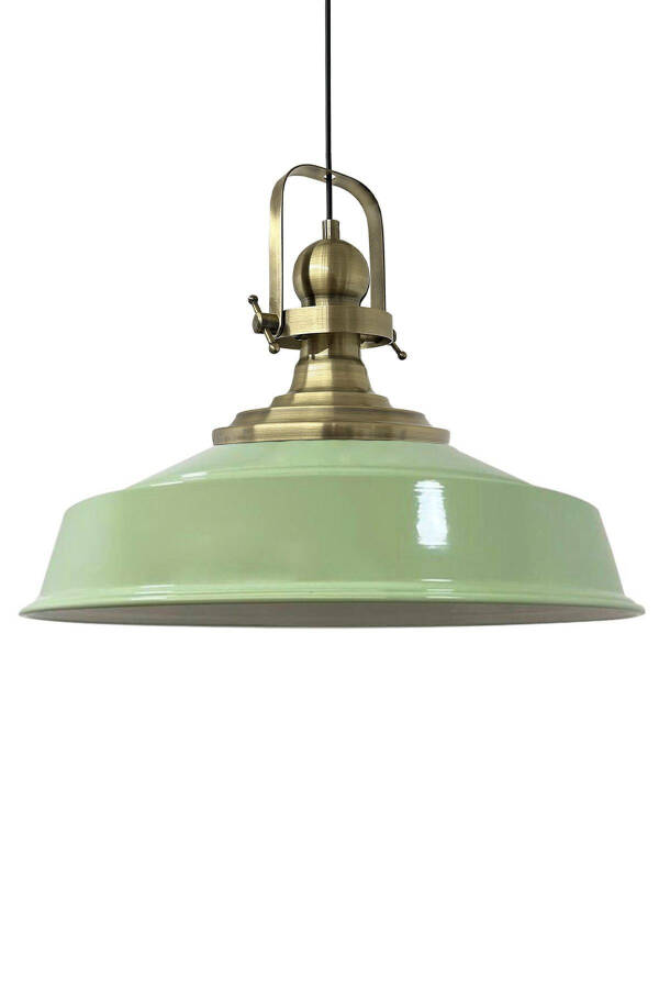 Yalpiz yashil Asil Yolg'iz Chandelier Eskirgan Boshi Retro Osilgan Chiroq Kafexona Zal Chandelierlari - 8