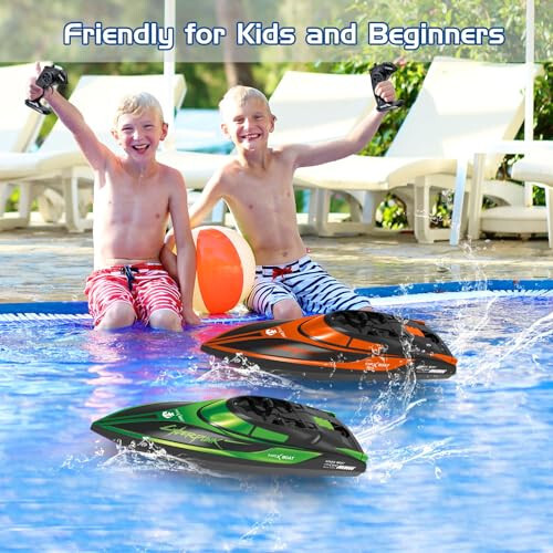 Yamaester RC Boat for Kids Remote Control Boats 2 Pack Toys Waterproof with Rechargable Battery Boat for Pools Lakes Play Gifts Boys Girls Adults - 8