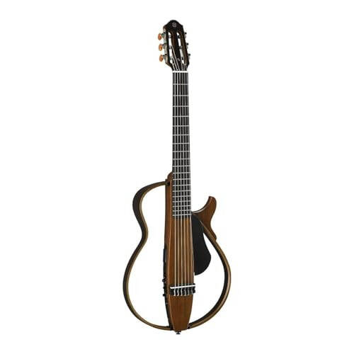 Yamaha SLG200N NT Neylon torli ovozsiz gitara qattiq Gig sumkasi bilan, Tabiiy - 1