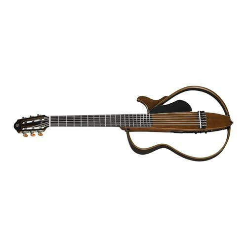 Yamaha SLG200N NT Neylon torli ovozsiz gitara qattiq Gig sumkasi bilan, Tabiiy - 3