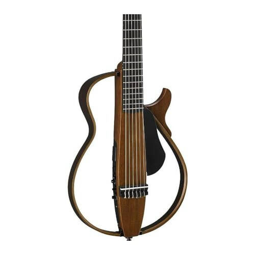 Yamaha SLG200N NT Neylon torli ovozsiz gitara qattiq Gig sumkasi bilan, Tabiiy - 5