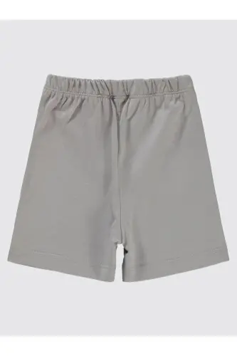 Yandan Dikişli 6-18 Ay Unisex Şort - Gri 6-9 Ay-Gri 