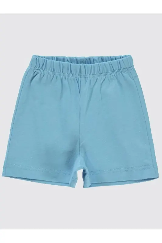 Yandan Dikişli 6-18 Ay Unisex Şort - Mavi 3-6 Ay-Mavi - CIVIL BABY