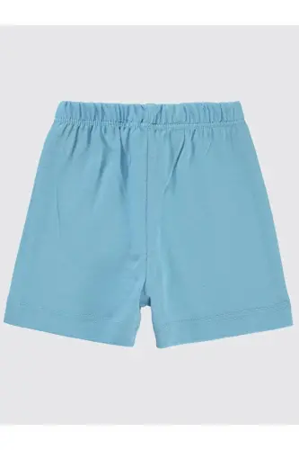 Yandan Dikişli 6-18 Ay Unisex Şort - Mavi 3-6 Ay-Mavi - CIVIL BABY (1)