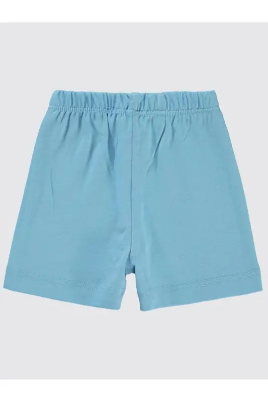 Yandan Dikişli 6-18 Ay Unisex Şort - Mavi 3-6 Ay-Mavi - 2