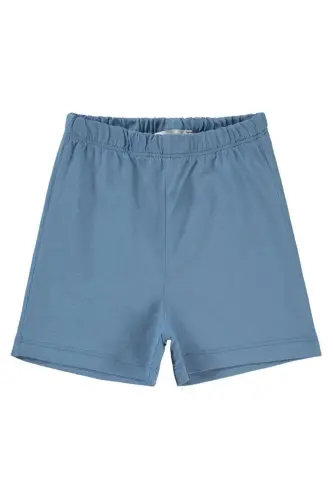 Yandan Dikişli 6-18 Ay Unisex Şort - Mavi 6-9 Ay-İndigo 