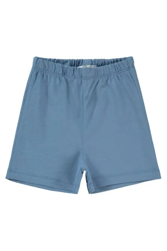 Yandan Dikişli 6-18 Ay Unisex Şort - Mavi 6-9 Ay-İndigo - CIVIL BABY