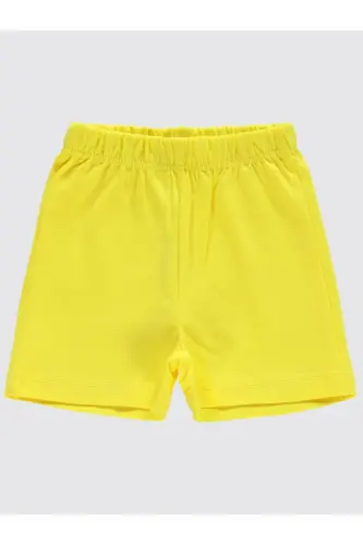 Yandan Dikişli 6-18 Ay Unisex Şort - Sarı 6-9 Ay-Sarı - 1
