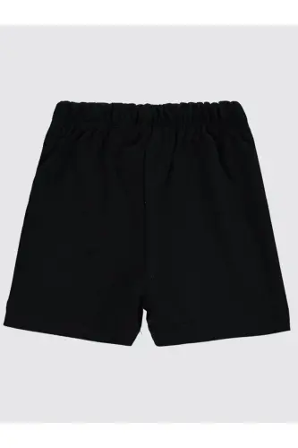 Yandan Dikişli 6-18 Ay Unisex Şort - Siyah 9-12 Ay - Siyah - CIVIL BABY (1)