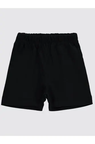 Yandan Dikişli 6-18 Ay Unisex Şort - Siyah 18-24 Ay-Siyah 