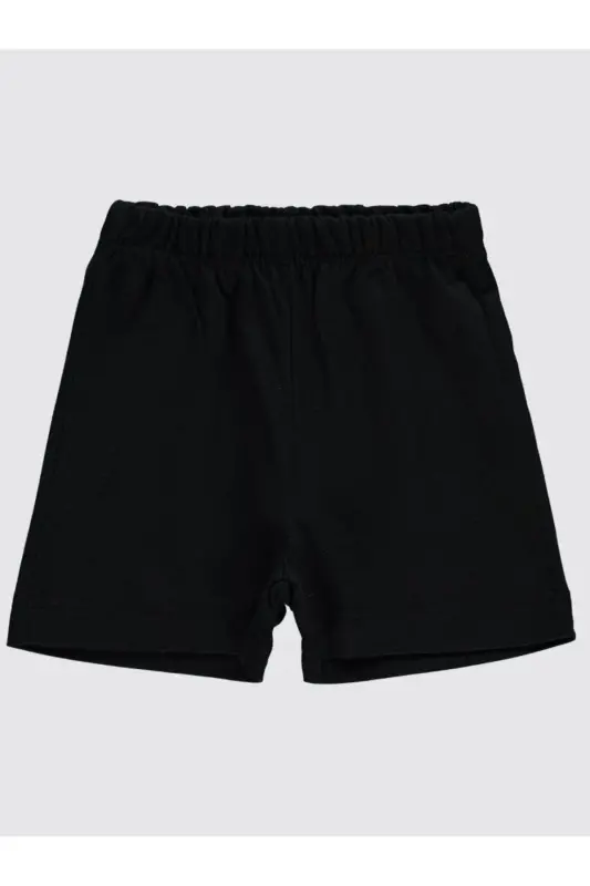 Yandan Dikişli 6-18 Ay Unisex Şort - Siyah 18-24 Ay-Siyah - 1