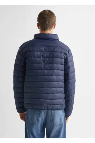Yandan fermuarlı kapitone anorak - Lacivert - 4