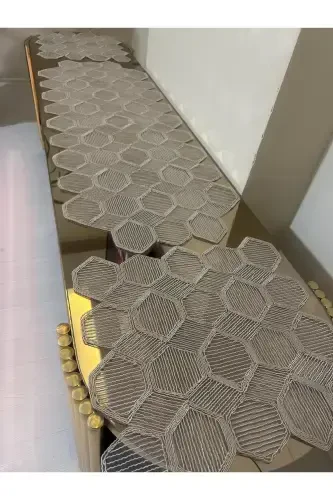 Yangi hashamatli Runner zal o'rindig'i choy stoli dasturxoni to'plami Frantsuz gipuri to'y to'plami Kapuchino 5 dona - 5