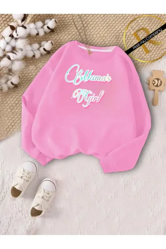 Yangi Mavsum 3 Ip Ichki Shardonli Oversize Mama's Girl Bosmali Puder Bebek va Bolalar Sviteri-PMB - 3