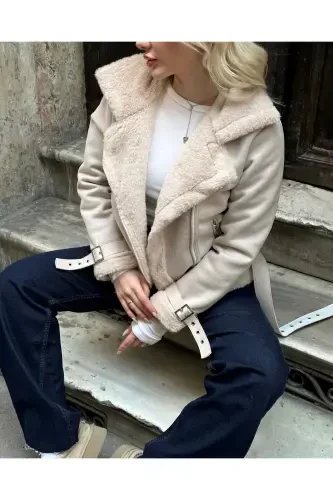 Yangi mavsum ayollar uchun ichki raqamli kamarli Zr teri suet ko'ylagi - FOOT SNEAKERSS (1)