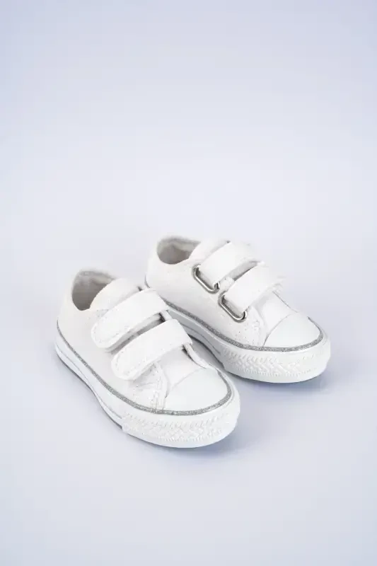 Yangi Mavsum Cirtli Oq Simli Qiz Bola Poyabzali, Ortopedik Qiz Bola Kundalik Poyabzali 21-30 Yorug'likli-Oq - 5