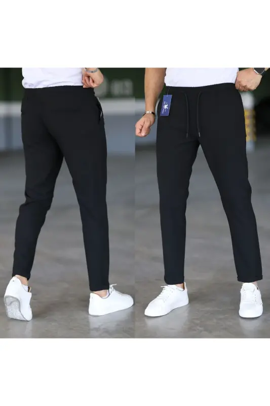 YANGI MAVSUM DUBLE PACHA JOGGER SHIM - QORA - SON BAZAR