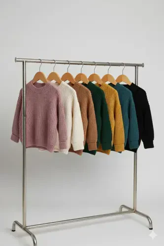 Yangi Mavsum Extra Moslashuvchan Velosiped Yoqali Unisex Chaqaloqlar va Bolalar Jumper (0-5 yosh)-lilа - 3