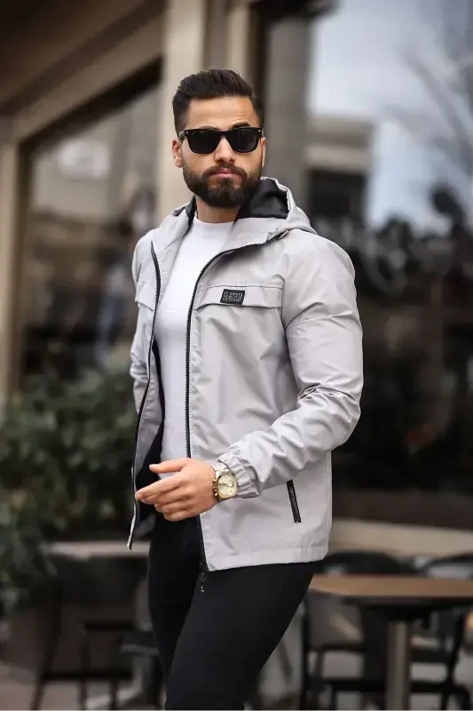 YANGI SEZON ERKAK SUV & SHAMOL O'TKAZMAYDIGAN YOMG'IRLI MAVSUMIY KURTKA-KULRANG - 2