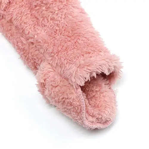 Yangi tug'ilgan chaqaloq kombinezoni kapüşonli flis rompers uzun qisma onesies tashqi kiyimlar to'plami - 5