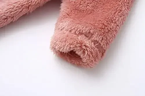 Yangi tug'ilgan chaqaloq kombinezoni kapüşonli junli rompers uzun qisma onesies tashqi kiyimlar - 4