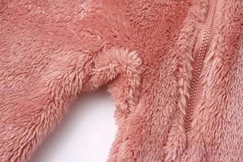 Yangi tug'ilgan chaqaloq kombinezoni kapüşonli junli rompers uzun qisma onesies tashqi kiyimlar - 6