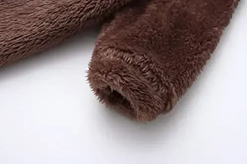 Yangi tug'ilgan chaqaloq kombinezoni kapüşonli polar romperl uzun qisma onesie tashqi kiyimlar - 4