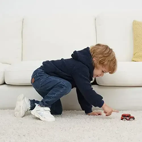 Yangi tug'ilgan chaqaloq o'g'il bolalar qizlar multfilm junli kapüşonli kurtka palto quloqlari bilan issiq Todder bolalar tashqi kiyim palto fermuar 0-6Y - 6