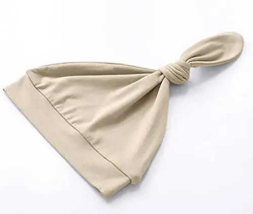 Yangi tug'ilgan chaqaloq o'g'il bolalar qizlar tugunli ko'ylak shlyapa to'plami yumshoq bambuk viskoza chaqaloqlar uchun yotoq chaqaloq uyqu ko'ylagi qo'lqoplar bilan - 4