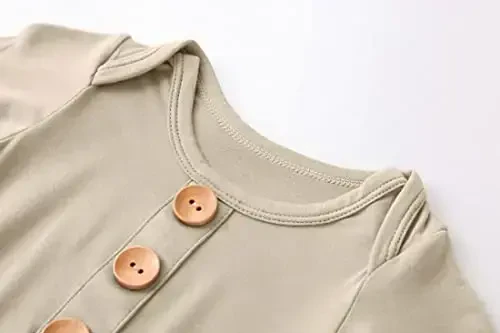 Yangi tug'ilgan chaqaloq o'g'il bolalar qizlar tugunli ko'ylak shlyapa to'plami yumshoq bambuk viskoza chaqaloqlar uchun yotoq chaqaloq uyqu ko'ylagi qo'lqoplar bilan - 3