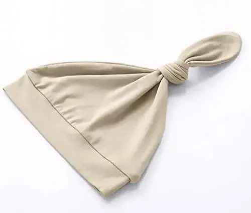 Yangi tug'ilgan chaqaloq o'g'il bolalar qizlar tugunli ko'ylak shlyapa to'plami yumshoq bambuk viskoza chaqaloqlar uchun yotoq chaqaloq uyqu ko'ylagi qo'lqoplar bilan - 4