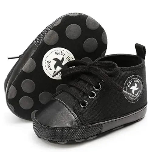 Yangi tug'ilgan chaqaloq qizlar bolalar tuvali poyafzallari Chaqaloq yumshoq taglik slipida Birinchi yuruvchilar krossovkasi Toddler tekis loaferlar Yuqori top to'shak denim Unisex mokasin poyafzali 