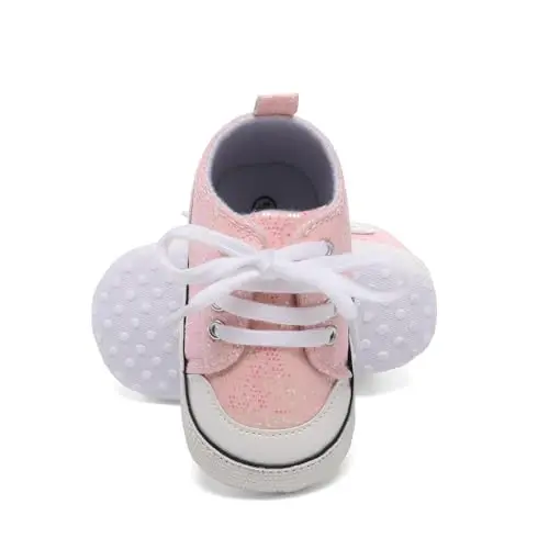 Yangi tug'ilgan chaqaloq qizlar bolalar tuvali poyafzallari Infantil yumshoq taglik Slip On Birinchi yuruvchilar Sneaker Bolalar uchun tekis Loferlar Yuqori top to'shak Denim Uniseks Mokasin poyabzali - NEWBORN