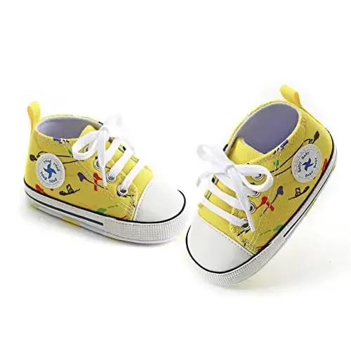 Yangi tug'ilgan chaqaloq qizlar o'g'il bolalar tuvali poyafzallari chaqaloq yumshoq taglik slip birinchi yuruvchilar krossovkalar toddler tekis loafers yuqori tepalik beshik denim unisex mokasin poyafzal - 3