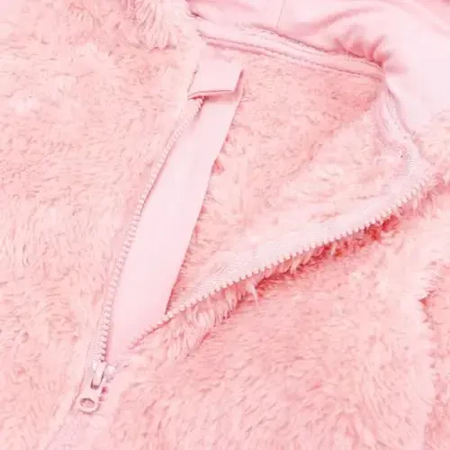 Yangi tug'ilgan chaqaloq romper fleece onesi kombinezon toddler issiq kaputli tashqi kiyimlar go'dak uchun - 5