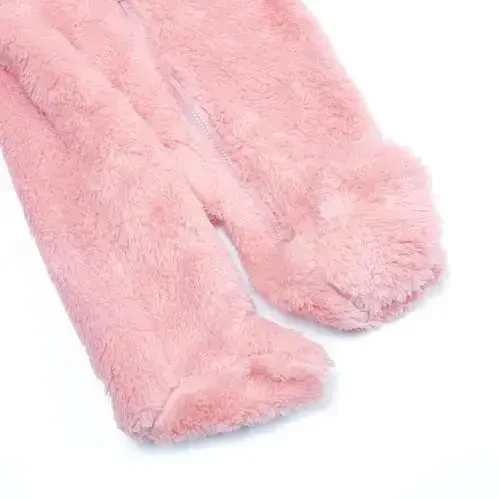 Yangi tug'ilgan chaqaloq romper fleece onesi kombinezon toddler issiq kaputli tashqi kiyimlar go'dak uchun - 6