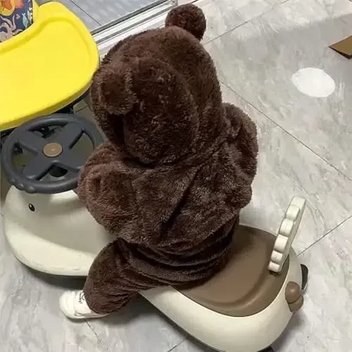 Yangi tug'ilgan chaqaloq romper fleece onesie kombinezon toddler issiq kaputli ustki kiyimlar chaqaloq uchun - 5