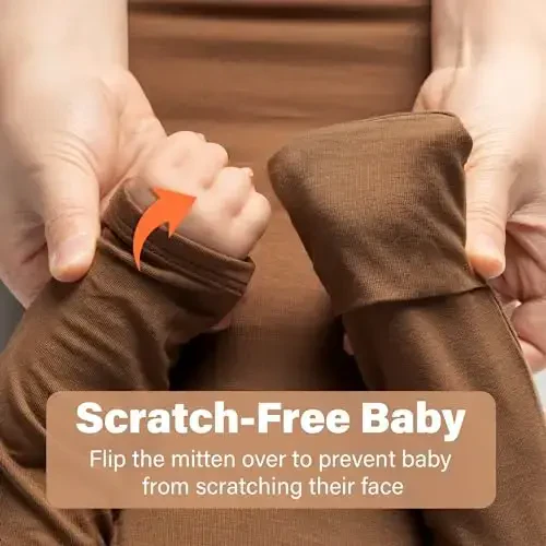 Yangi tug'ilgan chaqaloq tugunli ko'ylagi, juda yumshoq ipakdek go'dak uyqu kiyimi, qo'lqopli chaqaloq qiz uchun uyqu ko'ylagi, kamon, klip va shlyapa to'plami - 5