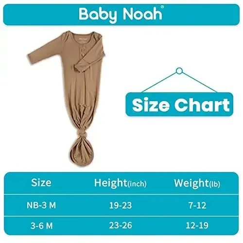 Yangi tug'ilgan chaqaloq tugunli ko'ylagi, o'ta yumshoq ipakdek go'dak uyqu kiyimi, qo'lqopli, kamonli va shapkali chaqaloq qiz uyqu ko'ylagi to'plami - 7