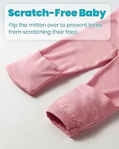 Yangi tug'ilgan chaqaloq tugunli ko'ylak, juda yumshoq ipak chaqaloq uxlash uchun, qo'lqopli, kamonli va shlyapali qizaloq uxlash ko'ylagi to'plami - 6