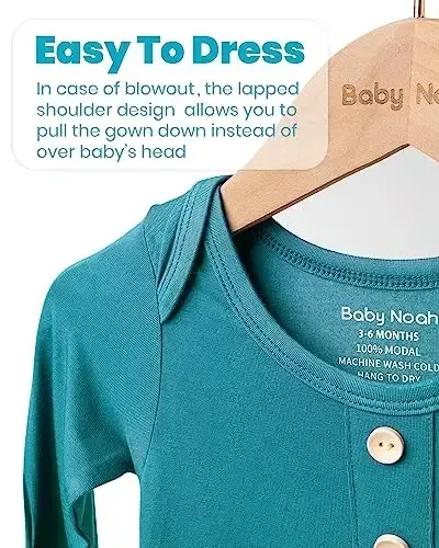 Yangi tug'ilgan chaqaloq tugunli ko'ylak, o'ta yumshoq ipakdek chaqaloq uyqu kiyimi, qo'lqopli, kamonli va shlyapali qizcha uyqu ko'ylagi to'plami - 5