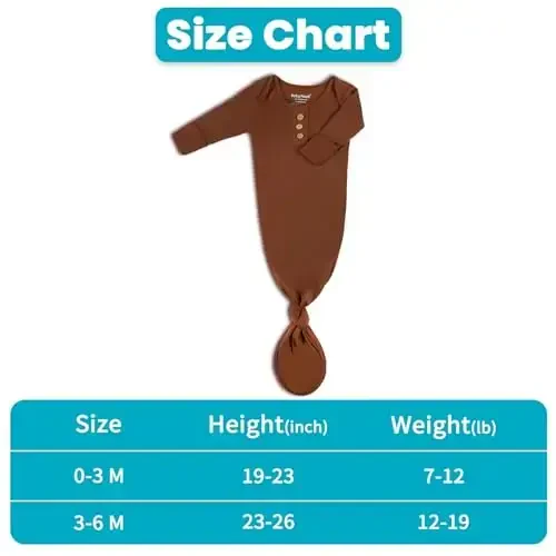 Yangi tug'ilgan chaqaloq uchun tugunli ko'ylak, juda yumshoq ipakdek chaqaloq uchun uyqu libosi, qo'lqopli, kamonli va shapkali chaqaloq qiz uchun uyqu ko'ylagi to'plami - 6