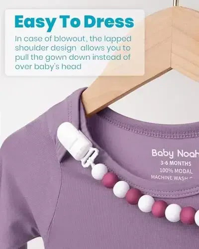 Yangi tug'ilgan chaqaloq uchun tugunli ko'ylak, juda yumshoq ipakdek uzun yengli uxlash kiyimi qo'lqoplar va shlyapa va bant bilan (juda uzun) - 4