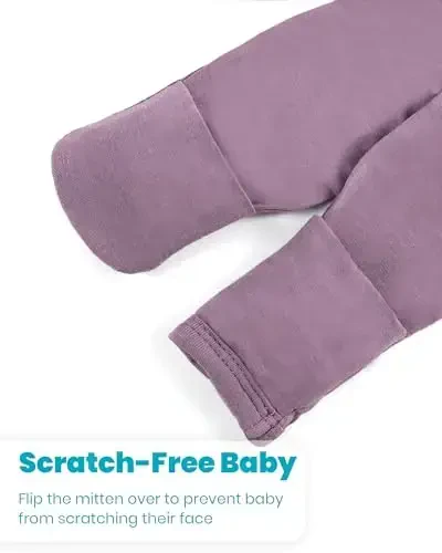 Yangi tug'ilgan chaqaloq uchun tugunli ko'ylak, juda yumshoq ipakdek uzun yengli uxlash kiyimi qo'lqoplar va shlyapa va bant bilan (juda uzun) - 5