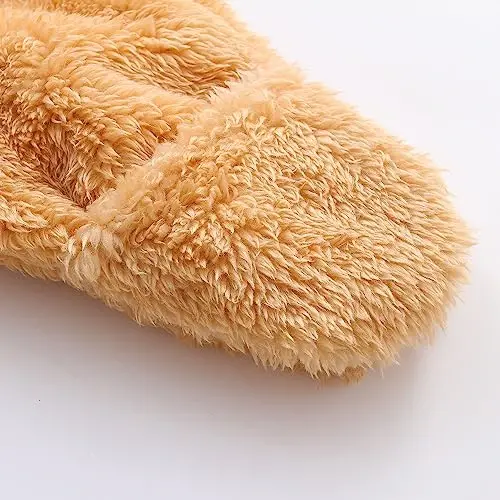 Yangi tug'ilgan chaqaloqlar uchun qor kostyumi Fleece astarli kombinezonlar Chaqaloqlar uchun iliq kapüşonlu romper - 5