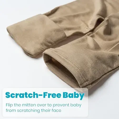 Yangi tug'ilgan chaqaloqlar uchun tugunli ko'ylak, o'ta yumshoq ipakli chaqaloq qizlar uchun uzun yengli uxlash kiyimi va shlyapa to'plami. - 5